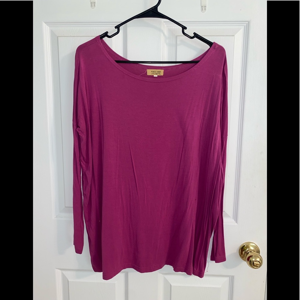 Magenta Piko Top